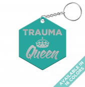 Trauma Queen Hexagon Keychain